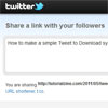jQuery Simple Tweet to Download System