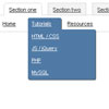 Creating CSS3/jQuery crossbrowser Drop-down menu with tabs