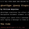 ghostType jQuery text effect Plugin