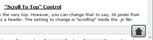 jQuery Scroll to Top Control with example