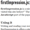 firstImpression.js: A micro-library for detecting new visitors