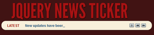 jQuery News Ticker