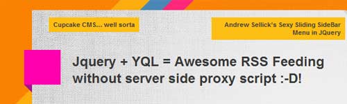 RSS Feeding without server side proxy script with jQuery & YQL