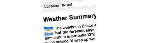 Using Google’s Weather API