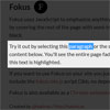 Fokus : Emphasized text-highlighting using JavaScript