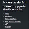 Waterfall : jQuery Pinterest-like layout Plugin