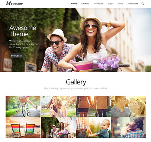 Mercury Responsive Portfolio Photography Theme