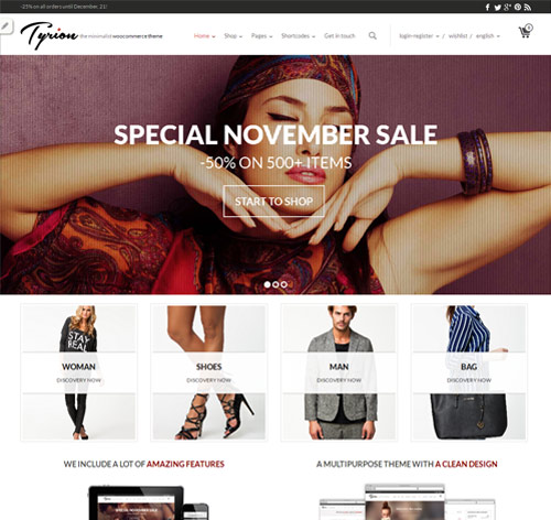 Tyrion - Flexible Parallax e-Commerce Theme