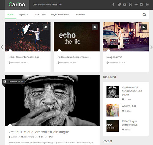 Carino - Retina Responsive Wordpress Blog Theme