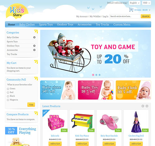 Kids Store - Magento Responsive Template