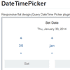 Responsive flat design jQuery DateTime Picker plugin