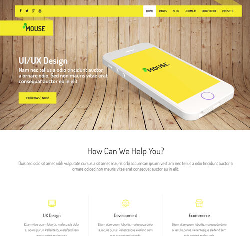 MOUSE - Multipurpose Responsive Joomla Template