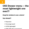 CSS Drawer menu : Pure CSS Responsive Menu