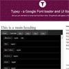 Typey : jQuery Plugin for Google Font loader and UI library