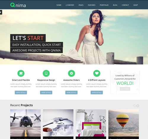 Qnima - Responsive MultiPurpose Joomla Template