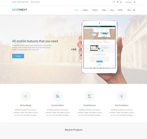 Sentiment - Retina Responsive Multi-Purpose Theme