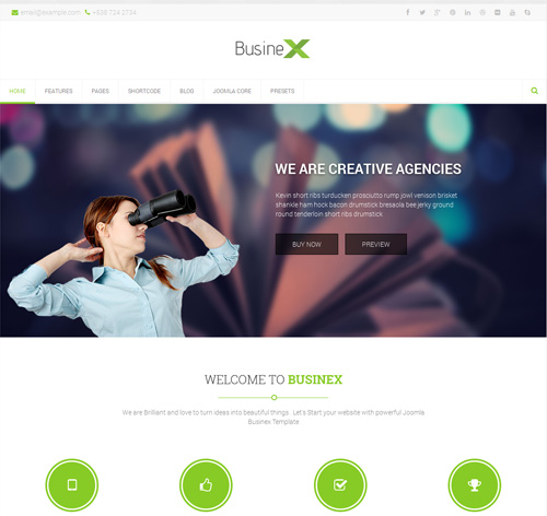 Businex - Responsive Multi-purpose Joomla Template