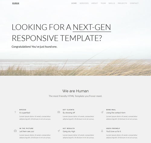 Human - Responsive HTML5 Business Template