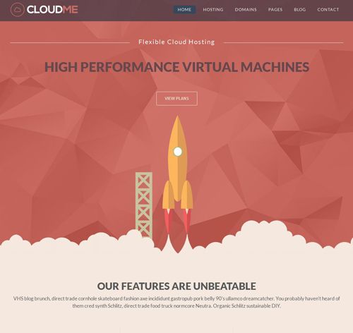 Cloud Me - Web Hosting, Responsive HTML Template