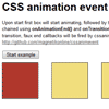 CSS animation event JavaScript library