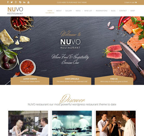 NUVO - Restaurant, Cafe & Bistro Drupal Theme