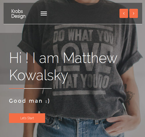 Krobs - Personal Onepage Responsive WP Theme