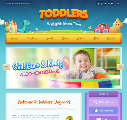 Toddlers - Child Care & Playgroup WordPress Theme