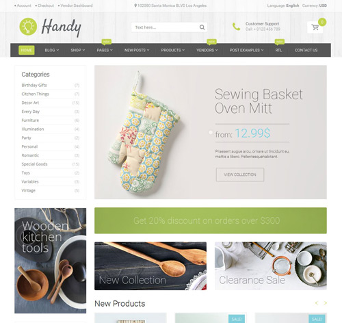 Handy - Handmade Shop WordPress WooCommerce Theme