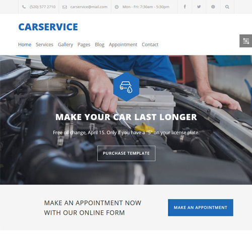 Car Service - Mechanic Auto Shop Template