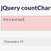 CountChar : jQuery Counter of Character plugin