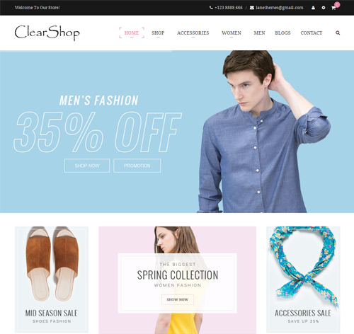 Clear Shop - Wonderful Responsive WooCommerce Theme