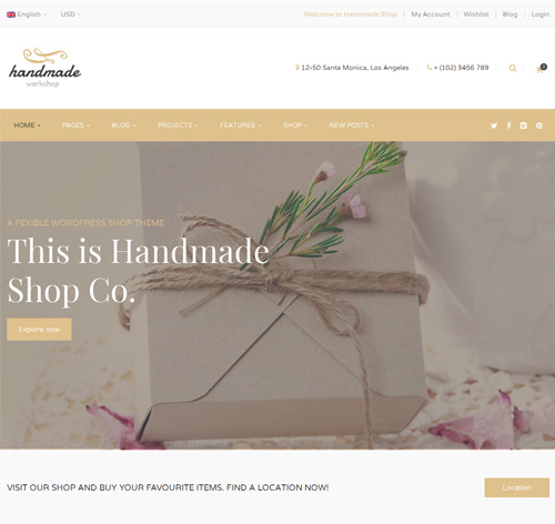 Handmade - Shop WordPress WooCommerce Theme