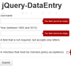 jQuery-DataEntry : Forms Validation Plugin