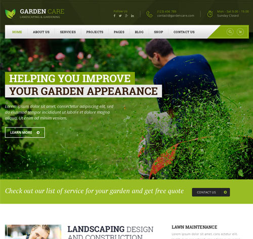 Garden Care - Gardening and Landscaping HTML Template