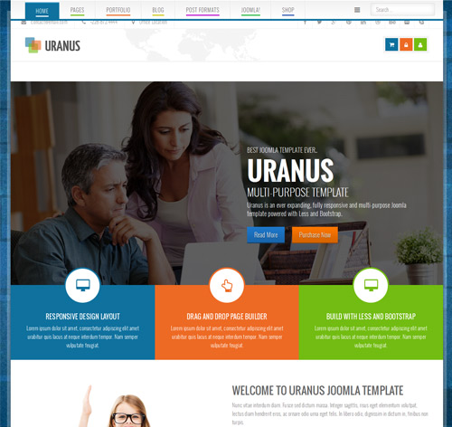 Uranus - Responsive Colorful Virtuemart Joomla Template