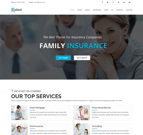 Safest - Insurance Agency & Business Joomla Template