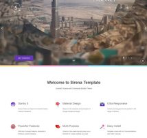 Sirena - Material Design Premium Joomla Template