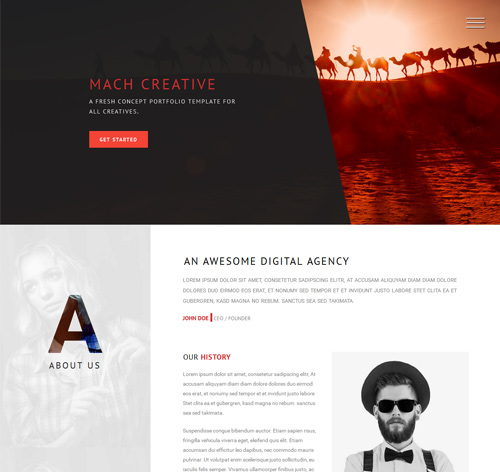 MACH - Fresh Concept One Page Creative Joomla Theme