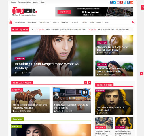 HTmagazine - Moderne Magazine,News & Blog WordPress Theme