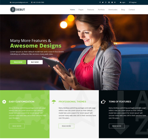 Debut - The Multi-Purpose Responsive Joomla Theme