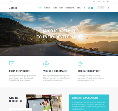 Jango | Highly Flexible Component Based Drupal Theme