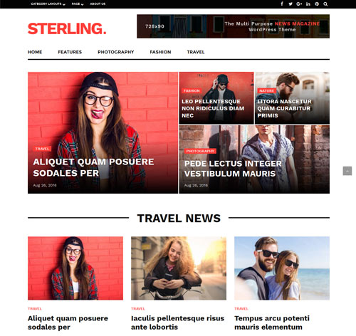 Sterling - News Magazine Blog Responsive WordPress Theme