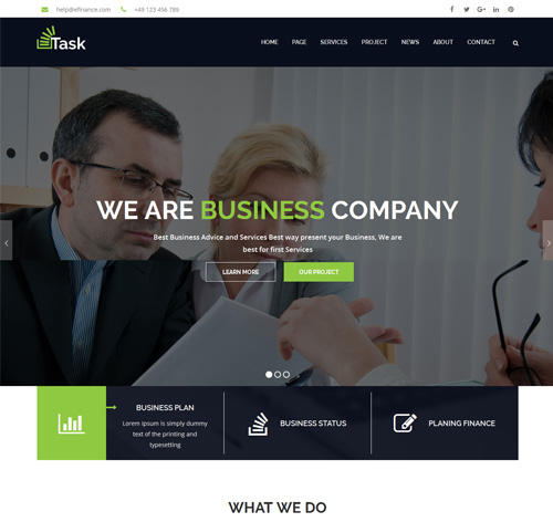 Task - Business & Corporate WordPress Theme!