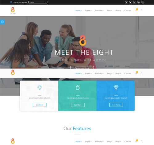 The8 - Corporate, Business Drupal Commerce Theme