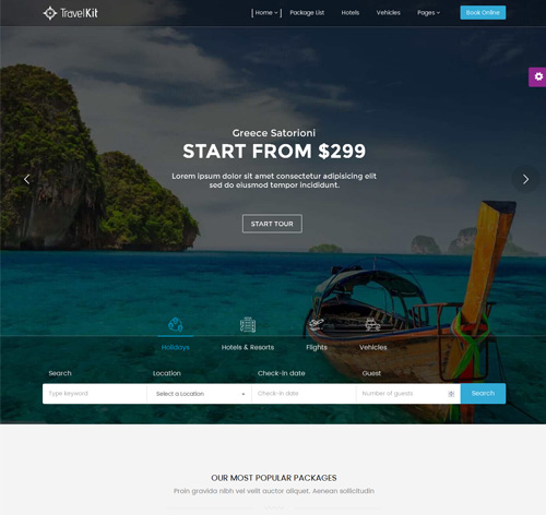 Travelkit - The Full-fledged Tour & Travel WordPress Theme