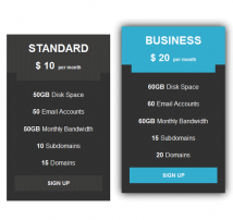 Pricing Table Style 48