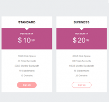 Pricing Table Style 50