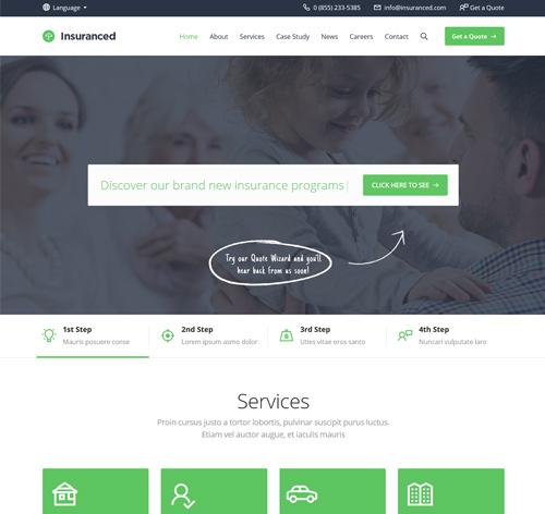 Insuranced - Insurance HTML Template