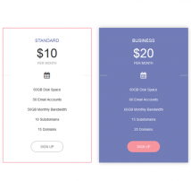 Pricing Table Style 52