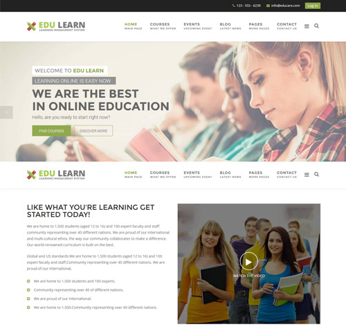 EduLearn - Education, School & Courses Joomla Template